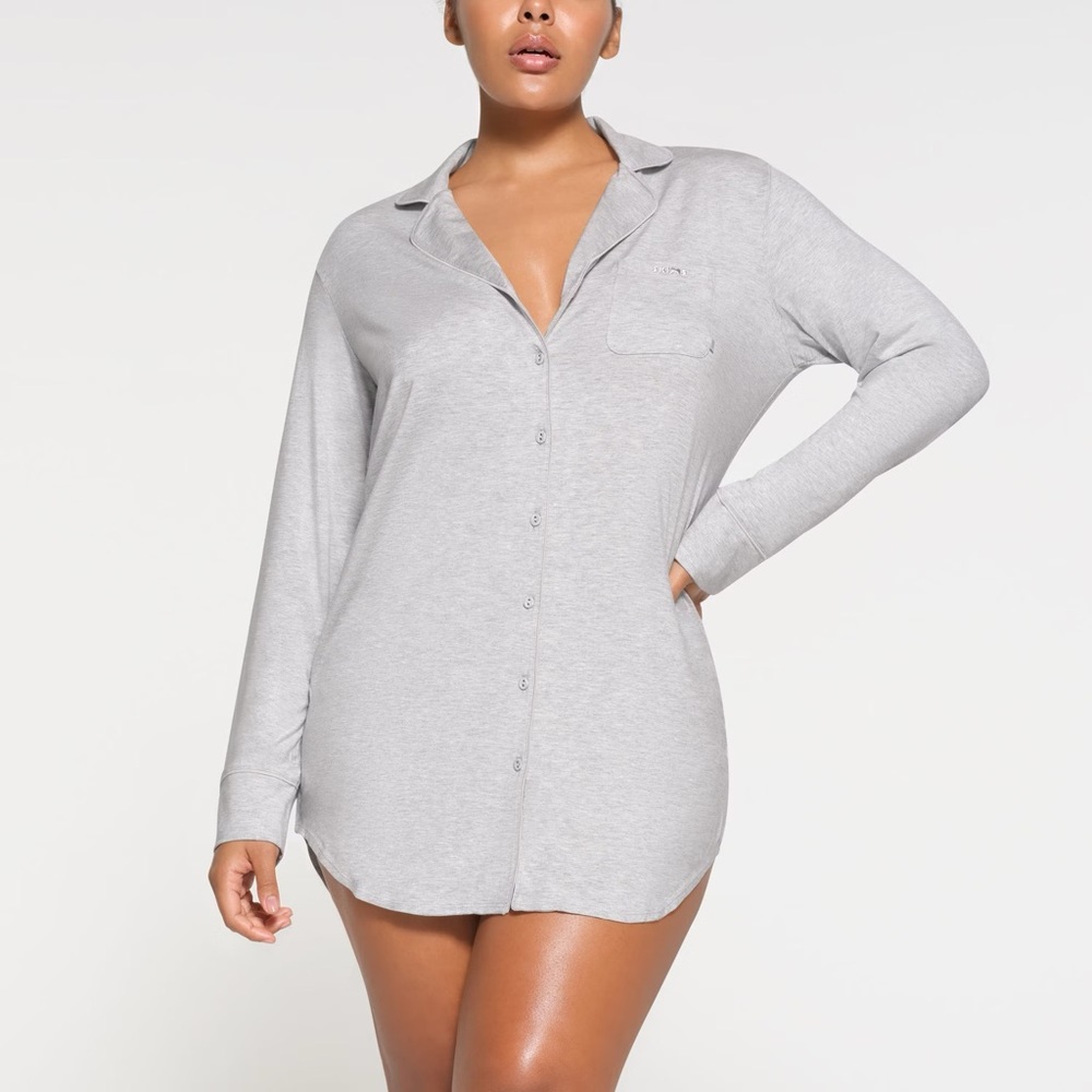 SKIMS blue oversized sleep shirt